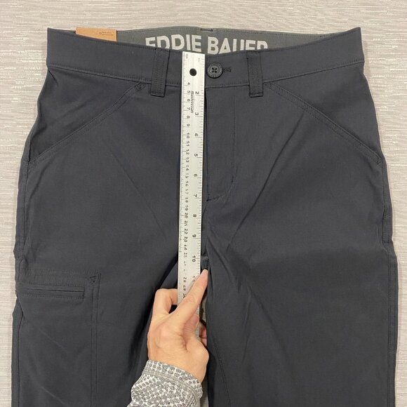 Eddie Bauer Fleece Lined Tech Pants Mens 30 x 34 Black Water Repellent Insulated - Picture 10 of 12